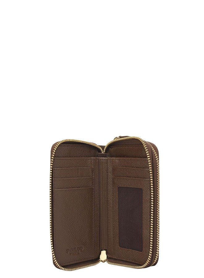Da Milano Premium Leather Wallet for Women | Multi Compartment Travel Wallet - Brown (1007) - Image 4