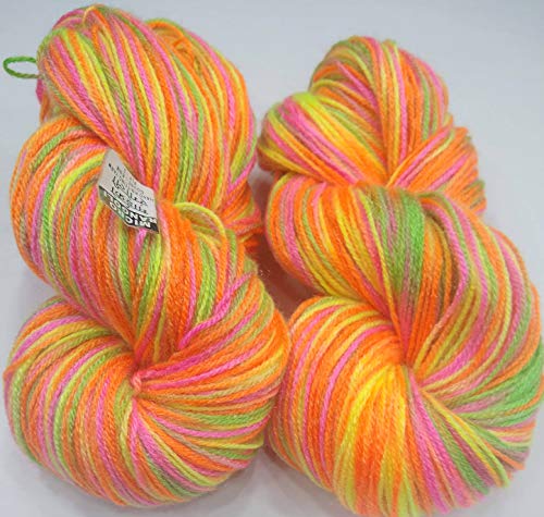 Oswal Knitting Yarn Wool Multi Orange Pink Yellow Green 400gm. Woolen Crochet Yarn Thread. Wool Yarn for Knitting. Woolen Thread. - Image 3