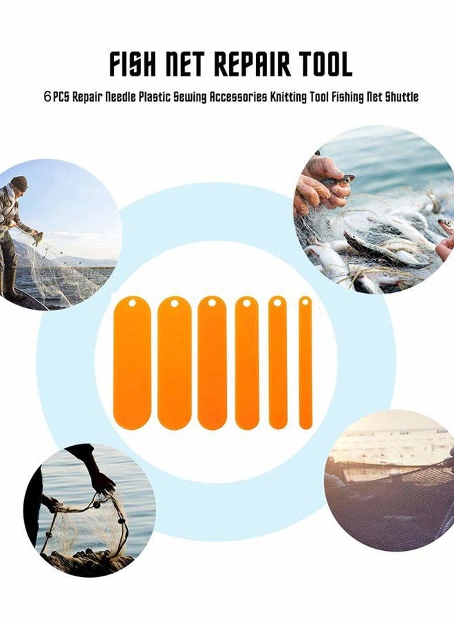 PZRT 6pcs Fishing Netting Shuttles Kit 6 Size Tackle Plastic Net Making Repair Tools Fishing Accessories Fishing Supplies - Image 5