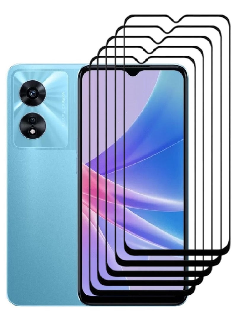 AINA 5 Pieces Tempered Glass Screen Protector 5D Designed For Oppo A97 Full Glue Edge to Edge Full Screen Coverage And Bubble Free - Image 1