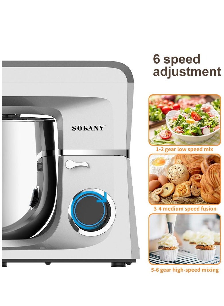 sokany Multifunctional mixer, 11 liters - 1700 watts, 6 speeds - Image 2