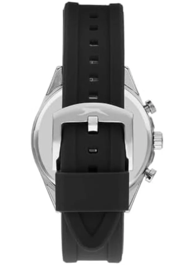 Slazenger SLAZENGER Men's Watch, Multi Function Display and Silicone Strap - SL.9.2247.2.01, Black