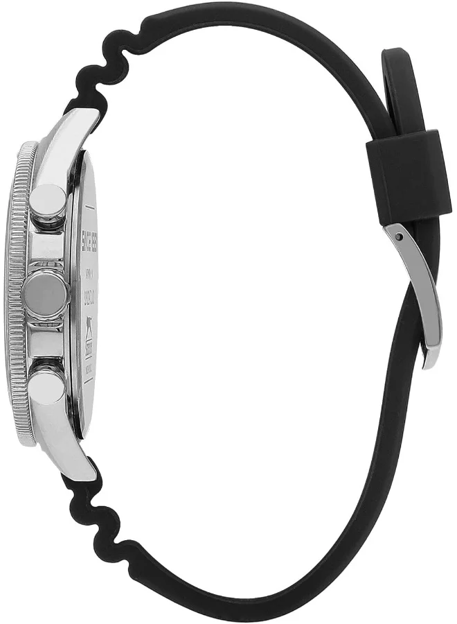 Slazenger SLAZENGER Men's Watch, Multi Function Display and Silicone Strap - SL.9.2247.2.01, Black