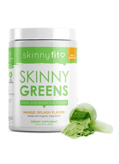 SkinnyFit Mango Splash Skinny Greens، مسحوق عصير أخضر فائق الجودة، طاقة طبيعية وتركيز، يقلل الانتفاخ، سبيرولينا، كلوريلا، 30 وجبة - pzsku/ZE4BA8DFCBDE22D4D181CZ/45/_/1735908030/0b0f26bd-666d-480a-9f92-061c41aa6311