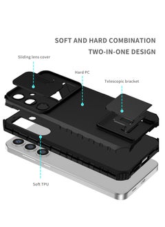 Generic Samsung Galaxy S24 Mobile Phone Case Cover, Innovative Telescopic Bracket, Sliding Protection Camera Window, Bumper Shockproof Phone Back Cover  - Image 2