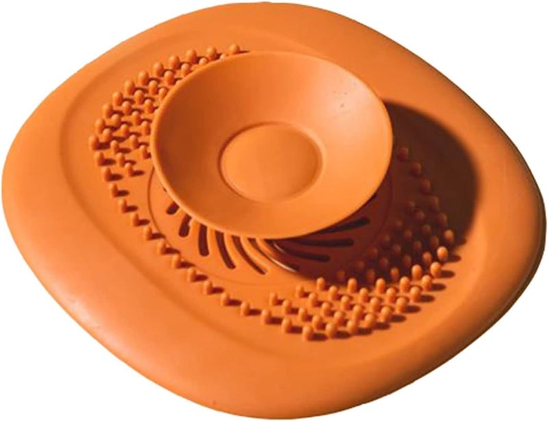 klarako Kitchen Sink Strainer, Mesh Silicone Sink Plug Drainer Filter, Anticlogging Filter Sink Plug Sewer for Kitchen Sink Floor Drain,Bathroom (Orange) - Image 1