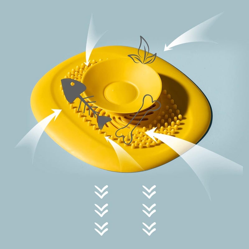 klarako Kitchen Sink Strainer, Mesh Silicone Sink Plug Drainer Filter, Anticlogging Filter Sink Plug Sewer for Kitchen Sink Floor Drain,Bathroom (Orange) - Image 4