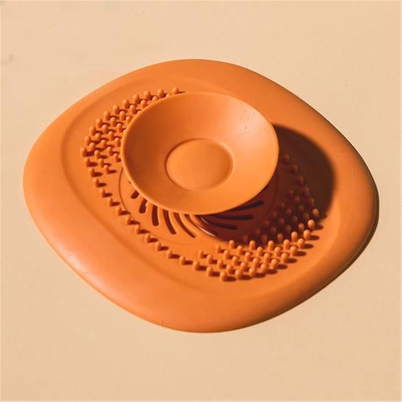klarako Kitchen Sink Strainer, Mesh Silicone Sink Plug Drainer Filter, Anticlogging Filter Sink Plug Sewer for Kitchen Sink Floor Drain,Bathroom (Orange) - Image 2