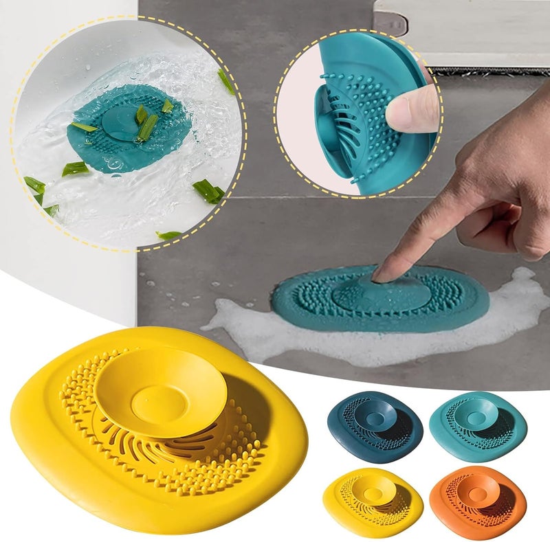 klarako Kitchen Sink Strainer, Mesh Silicone Sink Plug Drainer Filter, Anticlogging Filter Sink Plug Sewer for Kitchen Sink Floor Drain,Bathroom (Orange) - Image 3