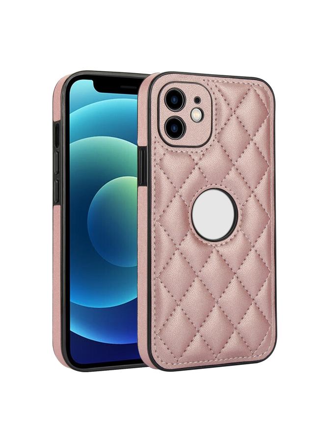 Zaboon Case For iPhone 12 Rhombic Leather Back Cover Phone Case - Image 1