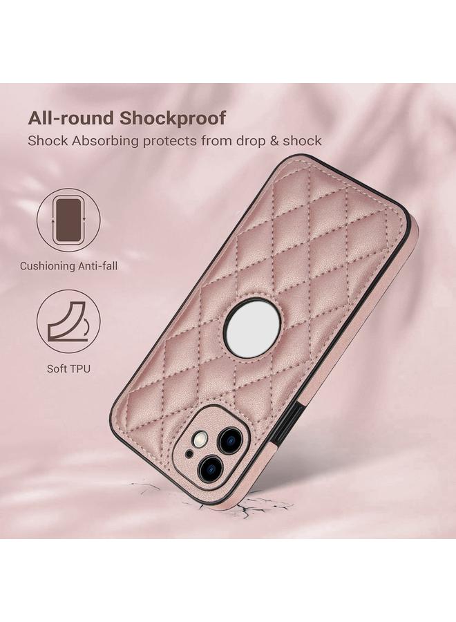 Zaboon Case For iPhone 12 Rhombic Leather Back Cover Phone Case - Image 2