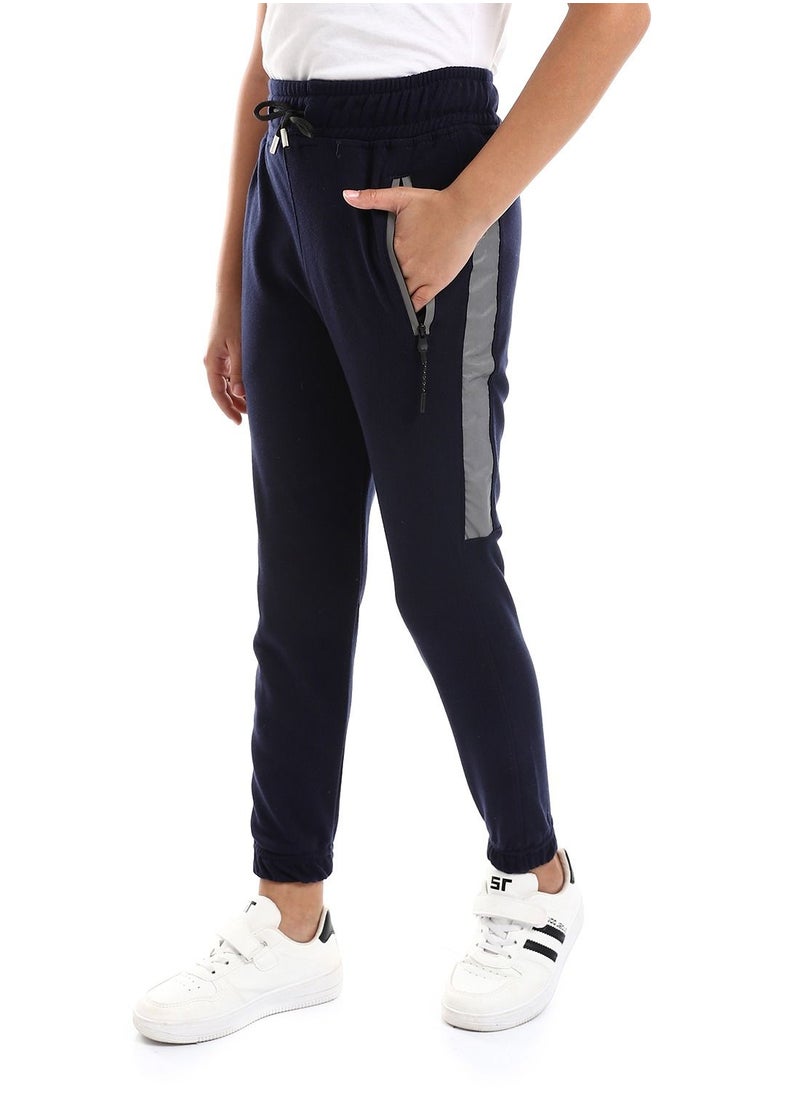 Boys Elastic Waist Sweatpants With Tape And Side Zippers - pzsku/ZE4BAA8E94EEF483B9863Z/45/_/1679554588/dfa2da37-9118-4431-a89c-aeedfe8e336d