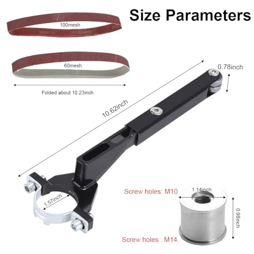 Serplex Angle Grinder Belt Sander Attachment for 100mm/125mm Grinding Disk Angle Grinder, Belt Sander Adapter Belt Sander Adapter For Angle Grinder, Angle Grinder Adapter For Sharpening Polishing - Image 4