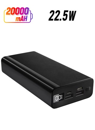 20000 mAh 22.5W Fast Charging Power Bank With LED Display 15W Charging 1 Type C IN & Output 1 Micro Input and Dual USB Output-Black - pzsku/ZE4BAACAD0BFE2E916D19Z/45/_/1740034270/53e66f70-2531-4bdc-a938-cc034dc4e523