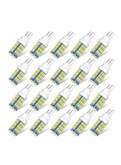 SYOSI 20 قطعة من مصابيح LED باللون الأبيض، T10 921 194 168 175 فائقة السطوع 3014 42-SMD LED بديلة 12 فولت ضوء مؤشر جانبي، مصابيح احتياطية للرجوع للخلف  - Image 1