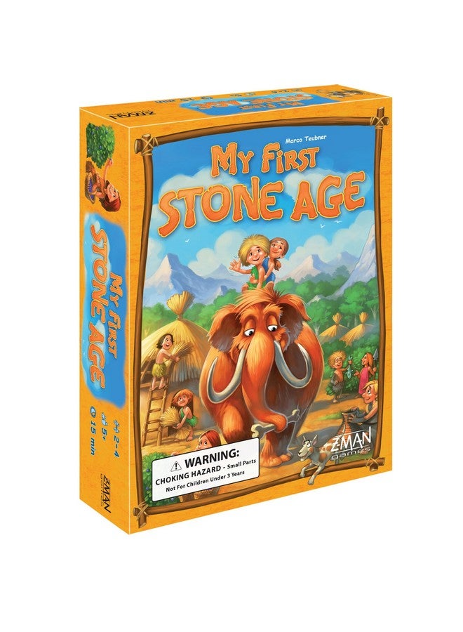 Z-Man Games My First Stone Age Board Game - Fun, Educational Prehistoric Adventure! Resource Management Strategy Game, Family Game for Kids & Adults, Ages 5+, 2-4 Players, 15 Minute Playtime, Made by Z-Man Games  - Image 1