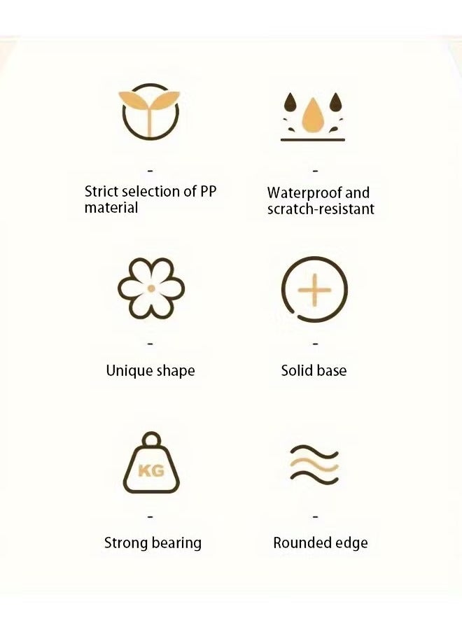 طاولة قهوة مزدوجة من قطعة واحدة - طاولة جانبية بسيطة بجانب السرير للمساحات الصغيرة، غرفة النوم، غرفة المعيشة، مدخل المنزل، المزرعة - سهلة التجميع، بلون كريمي، صغيرة الحجم، موفرة للمساحة، متعددة الاستخدامات، وأنيقة - Image 3