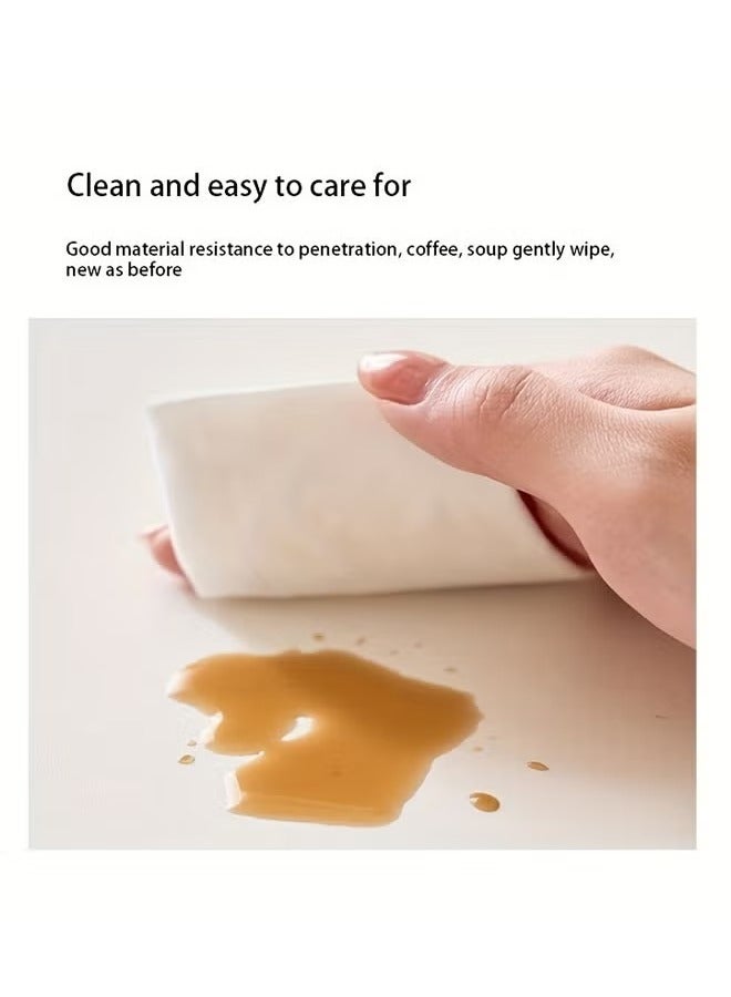 طاولة قهوة مزدوجة من قطعة واحدة - طاولة جانبية بسيطة بجانب السرير للمساحات الصغيرة، غرفة النوم، غرفة المعيشة، مدخل المنزل، المزرعة - سهلة التجميع، بلون كريمي، صغيرة الحجم، موفرة للمساحة، متعددة الاستخدامات، وأنيقة - Image 2