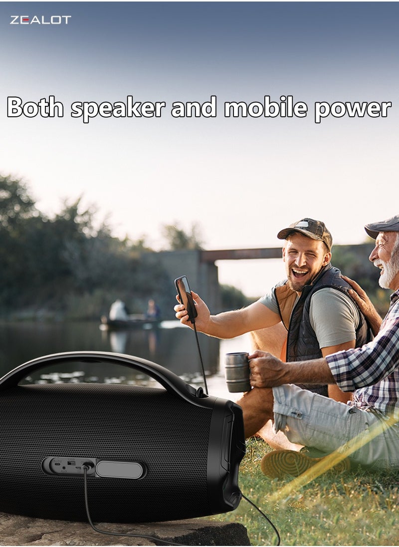 Zealot - ZEALOT S98 160W Bluetooth Speaker Powerful High-Power, With Sunning Deep Bass 36000mAh Battery With Power Bank Function, Featuring RGB Colorful Lights 3 Different EQ Modes For Varied Sound Experiences - Image 1