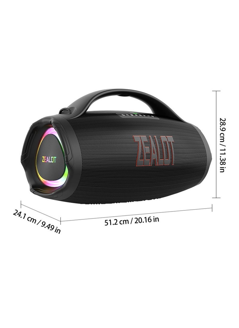 Zealot - ZEALOT S98 160W Bluetooth Speaker Powerful High-Power, With Sunning Deep Bass 36000mAh Battery With Power Bank Function, Featuring RGB Colorful Lights 3 Different EQ Modes For Varied Sound Experiences - Image 1