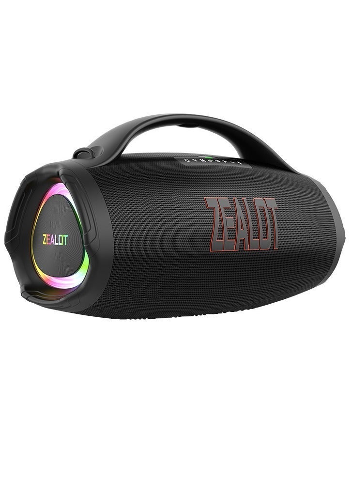 زيلوت مكبر صوت بلوتوث ZEALOT S98 بقوة 350 وات قوة صوت عالية بصوت جهير عميق بطارية سعة 360000 مللي أمبير وظيفة بنك الطاقة مصابيح RGB ملونة 3 أوضاع معادل صوت مختلفة لتجارب صوتية متنوعة - Image 2
