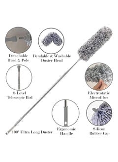 Generic Flexible Multifunction Duster, Dust Remover With an expandable and collapsible handle - Multicolour  - Image 2