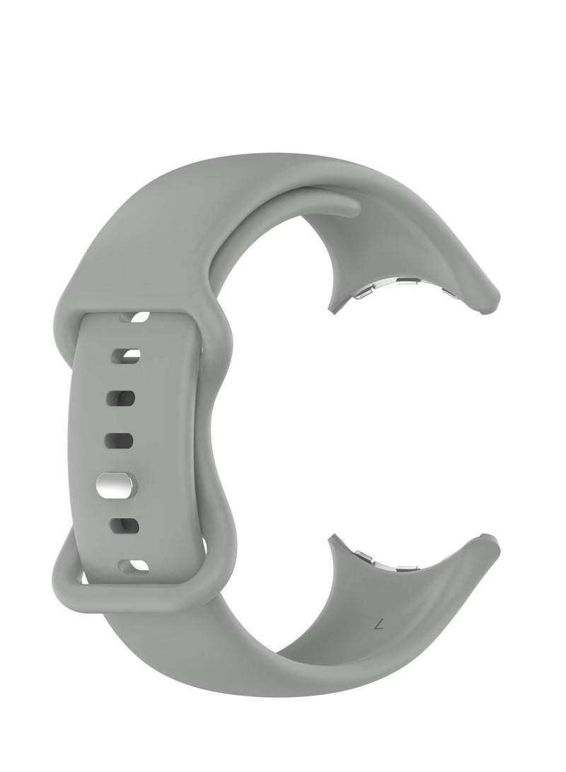 Silicone Strap For Google Pixel Watch 3 45mm Replacement Sport Bracelet for Google Pixel Watch3 Smart Band Accessories L Size (Official Brown Gray) - Image 4