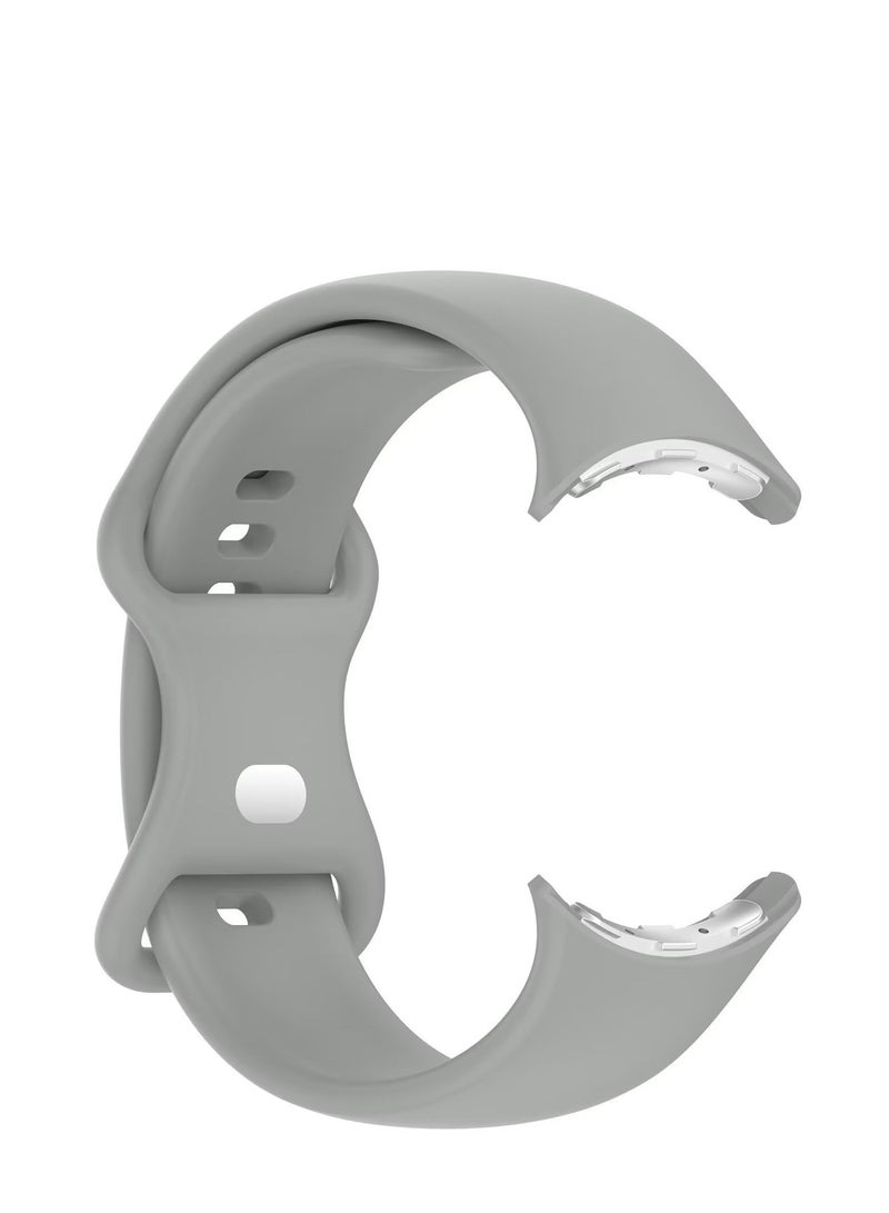 Silicone Strap For Google Pixel Watch 3 45mm Replacement Sport Bracelet for Google Pixel Watch3 Smart Band Accessories L Size (Official Brown Gray) - Image 5