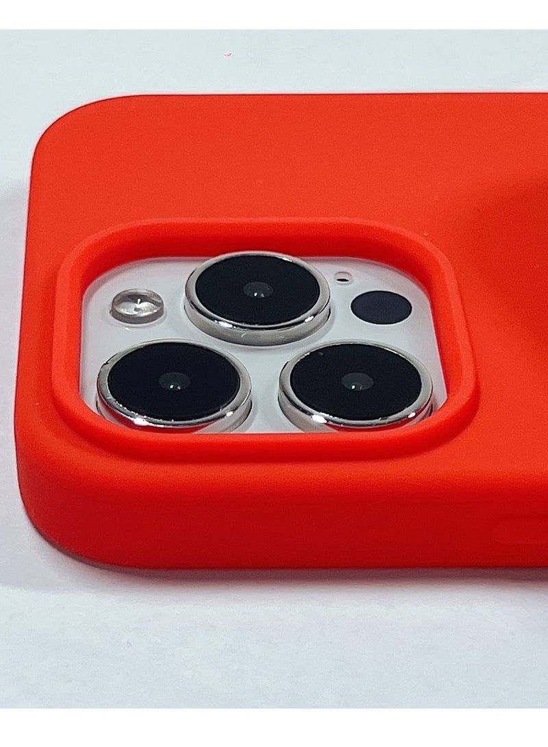 ELTRAZONE حافظة سيليكون مصممة لجهاز آيفون 14 برو ماكس [مع شعار]، غطاء واقي كامل الجسم، مضاد للصدمات، نحيف، بطانة ميكروفايبر ناعمة مضادة للخدش لحافظة الهاتف 6.7 بوصة (أحمر) - Image 4