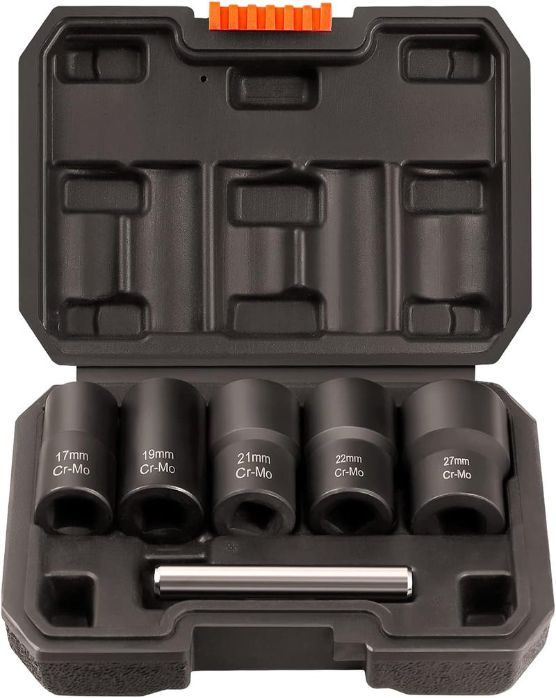 THINKWORK 1/2 Inch Drive Lug Nut Removal Tool - 6 Pieces Wheel Lock Removal Kit - Image 1