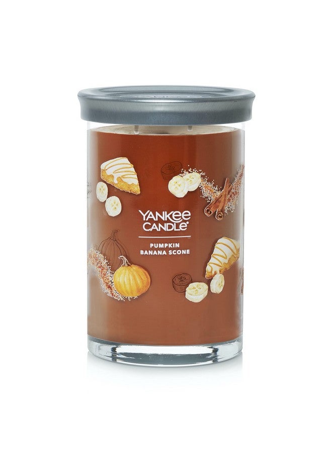 Yankee Candle Pumpkin Banana Scone Scented, Signature 20oz Large Tumbler 2-Wick Candle, Over 60 Hours of Burn Time - Image 1