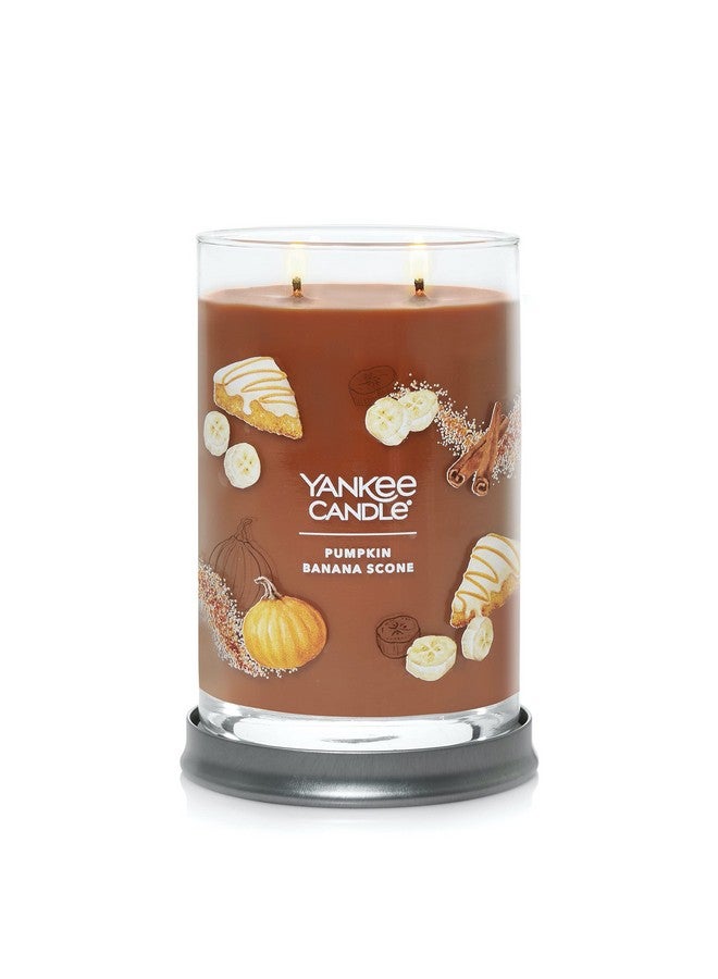 Yankee Candle Pumpkin Banana Scone Scented, Signature 20oz Large Tumbler 2-Wick Candle, Over 60 Hours of Burn Time - Image 2