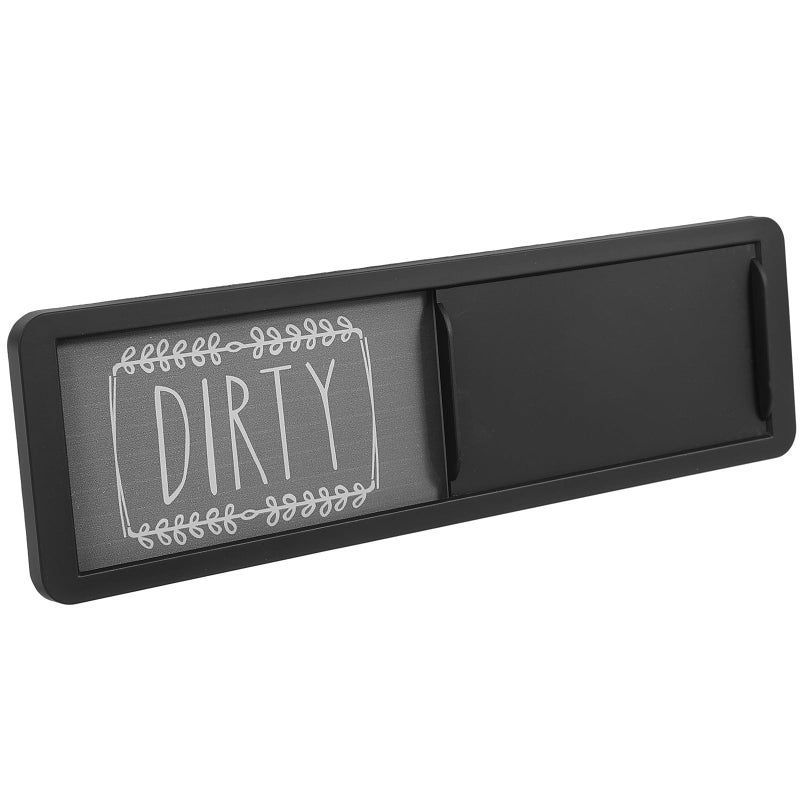 Double Sided Clean Dirty Dishwasher Magnet Sign Indicator Black Artistic Letters - Image 2