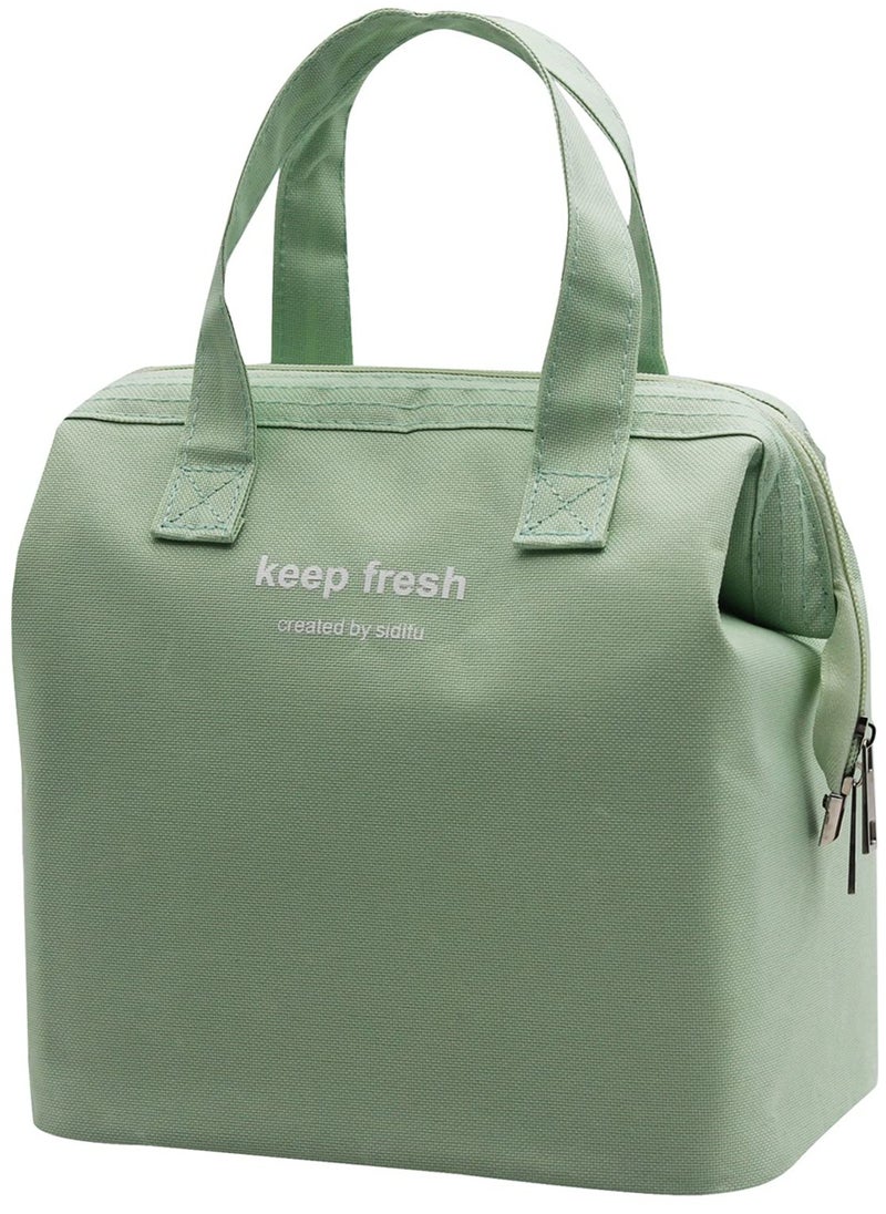 KASTWAVE Lunch Bag Bento Bag, Thickened Thermal Insulation Refrigerated Bento Tote Bag, Lunch Box Carrying Bag for Students Ladies Men Picnic Work Outdoor Light Green  - Image 1