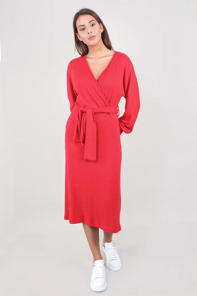 الكسندر جاردي Belted Double-Breasted Dress (B21-1677)
