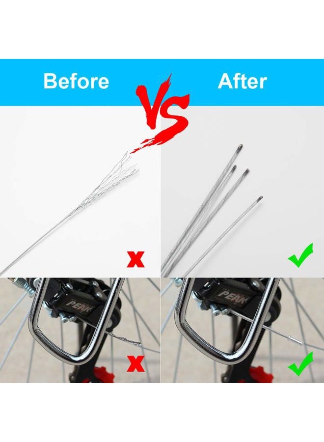 mamakoi Universal Bike Brake Cable Gear Shifter Cable Wire Set, Professional Bicycle Brake line, Complete Inner Replaceable Bicycle Cable Wire and Alloy Cable Cap End Crimps Kit for Mountain and MTB Bike 2M - Image 5