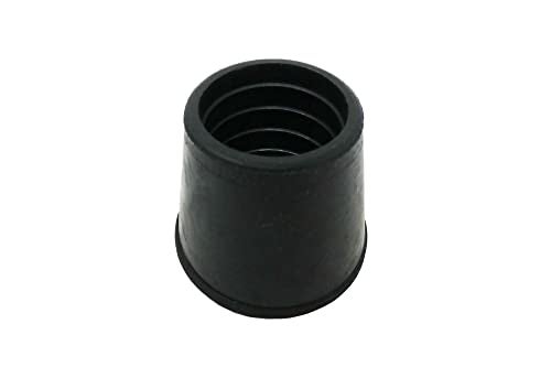Shepherd Hardware 1-1/2" Round Non-Marking Rubber Slip-On Chair Leg Tips, Non-slip Protective Furniture Leg Caps for Chairs, Stools, and Tables on Hard Surfaces, Set of 12, Black - Image 1
