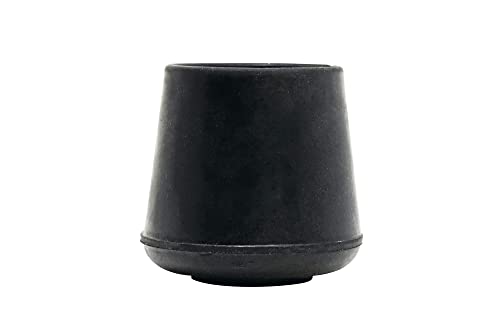 Shepherd Hardware 1-1/2" Round Non-Marking Rubber Slip-On Chair Leg Tips, Non-slip Protective Furniture Leg Caps for Chairs, Stools, and Tables on Hard Surfaces, Set of 12, Black - Image 2