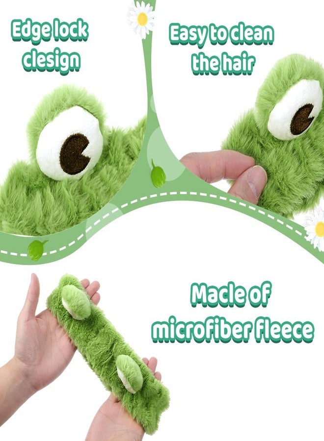 Grevosea Face Wash Headband, Green Frog Eye Elastic Headband, Soft Cute and Versatile Head Wraps for Face Wash Makeup Beauty Skincare Sport Shower Creative Hair Accessories for Women - Image 3