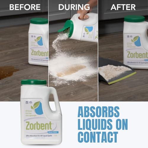 Zorbent Liquid Spill Kit 16X More Absorbent than Clay CommercialGrade Vomit Urine Oil All Liquids Spill Powder Reusable - Image 5