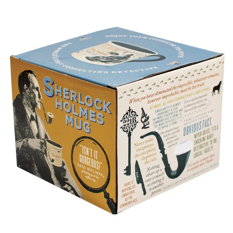 The Unemployed Philosophers Guild Sherlock Holmes Coffee Mug - Features Holmes Quotes, Rules of Deduction, Intriguing Images, and Sidney Paget's Portrait, Comes in a Fun Box - Image 5