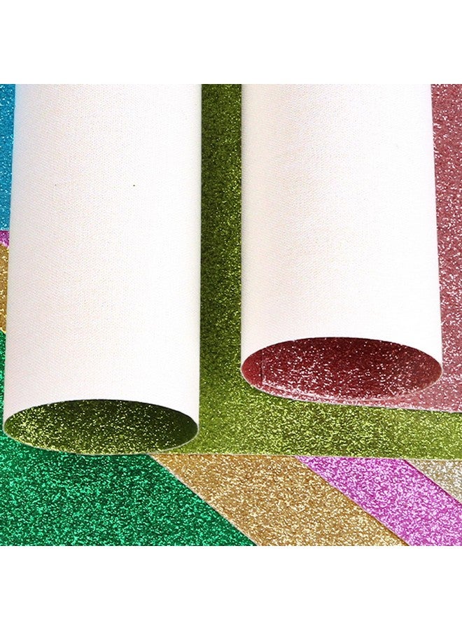 DIYASY 20 Pcs Glitter Faux Leather Sheets, Shiny Pu Leather Fabric Sheet For Diy Crafts Wedding Sewing Making Earrings Cricut Bows Clips Christmas Decoration Party Favors, 8.3 X 11.8 Inches - Image 4