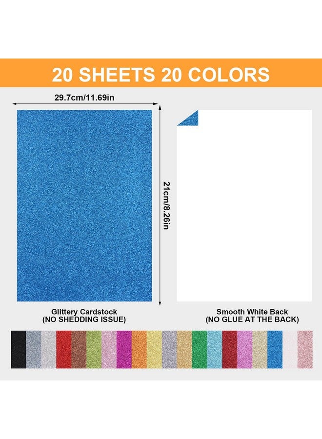 DIYASY 20 Pcs Glitter Faux Leather Sheets, Shiny Pu Leather Fabric Sheet For Diy Crafts Wedding Sewing Making Earrings Cricut Bows Clips Christmas Decoration Party Favors, 8.3 X 11.8 Inches - Image 2