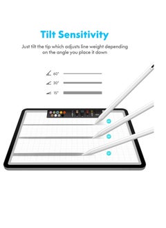Generic Active Stylus Pen for iPad with Palm Rejection and Tilt Sensor for 2018-2020 Apple iPad Air 4th 3rd Generation and iPad Pro 11 & 12.9-inch 6th 7th 8th Mini 5n White  - Image 4