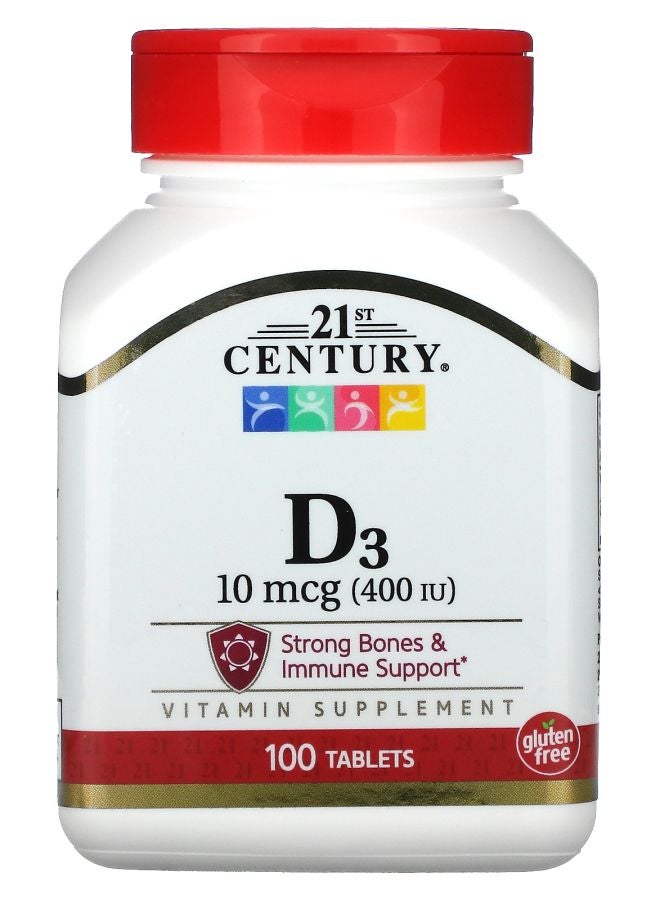 Vitamin D3 10 mcg (400 IU) 100 Tablets