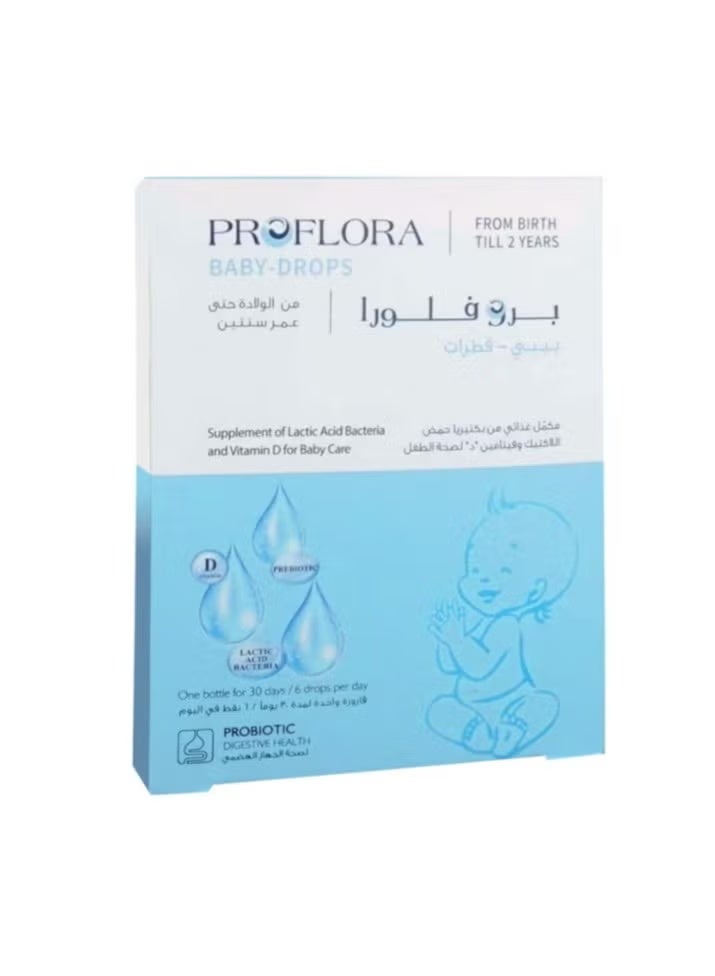 Proflora Baby Drops Probiotic with Vitamin D3 – Digestive & Immune Support for Infants (0–2 Years), 30-Day Supply - Image 1
