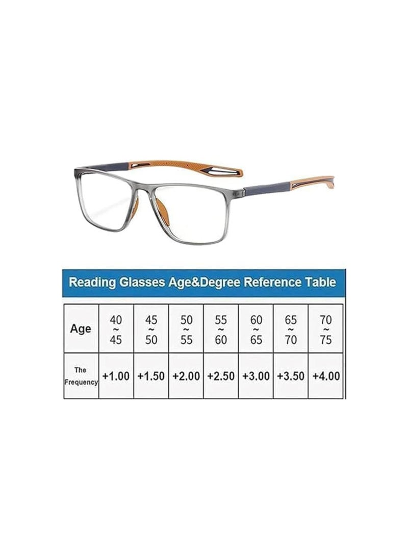 Sport Intelligent Photochromic Progressive Bifocal Presbyopia Glasses, Sports Anti-Blue Light Reading Glasses