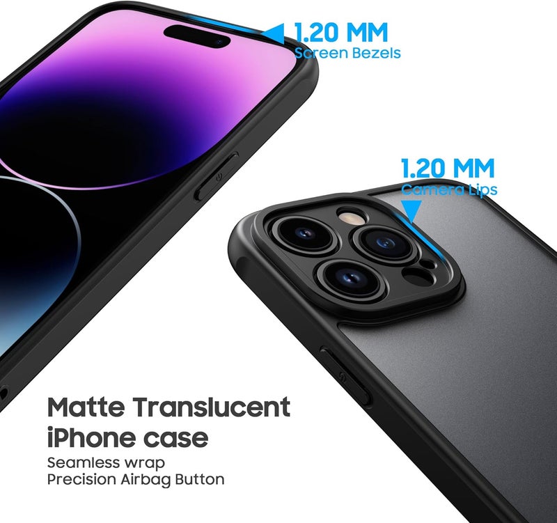 Demark Matte Case for iPhone 14 Pro Max,Frosted Translucent Back Phone Cover,Shockproof Drop Protection Cover for iPhone 14 Pro Max Case (iphone 14 Pro Max) - Image 2