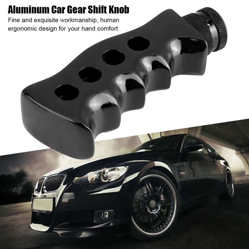 Universal Car Gear Shift Knob: Black Resin Aluminum Alloy - Ergonomic Comfort Manual Transmission Shifter for Aftermarket Car Interior Replacement - Image 5