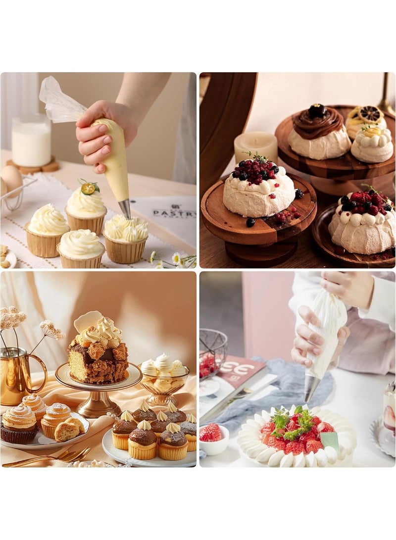 100PCS Disposable 12-Inch Piping Bags – Anti-Burst Non-Slip Pastry Decorating Bags for Cake, Cupcakes, Cookies, Donuts, Macarons & Pastries, Ideal for Buttercream, Whipped Cream, Royal Icing, Ganache, Chocolate, Custard, Fillings & Dessert Decorating, BPA-Free Food Grade - Image 2